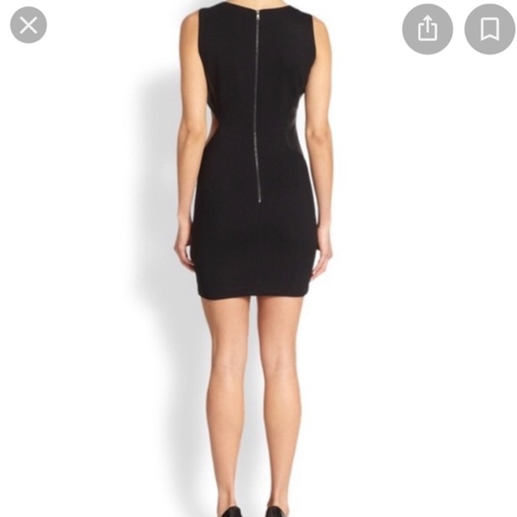 BCBG MaxAria Women’s Black Faux Leather Mini Dress XS - Picture 3 of 6